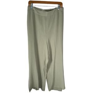 ADRIANNA PAPELL NWT Sage Green Size 3x Airflow Woven Elastic Waist Slit Leg